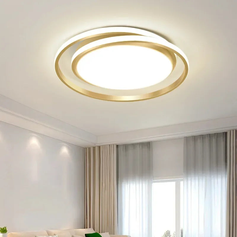 Elegant modern brass chandelier