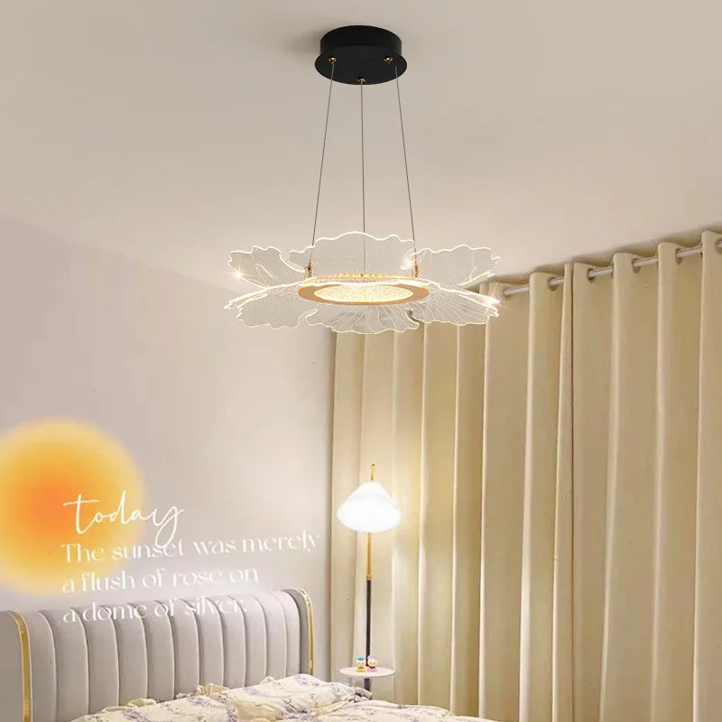Creative Nordic Design Acrylic Floral Chandelier Luminous Decor