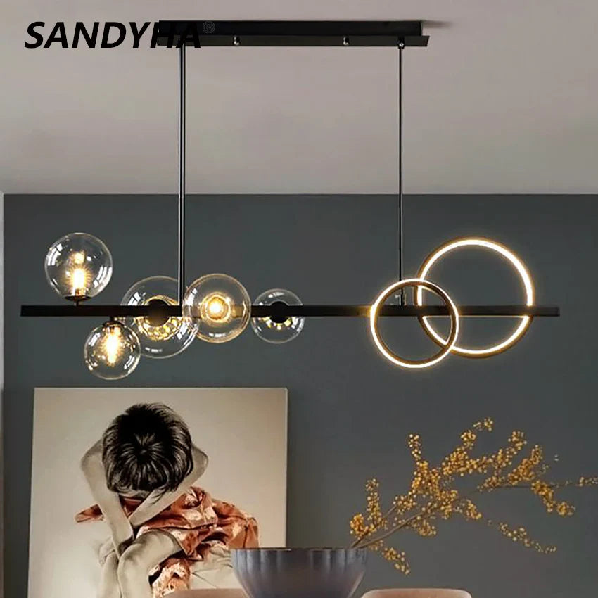 Modern Transparent Living Room Pendant Chandelier