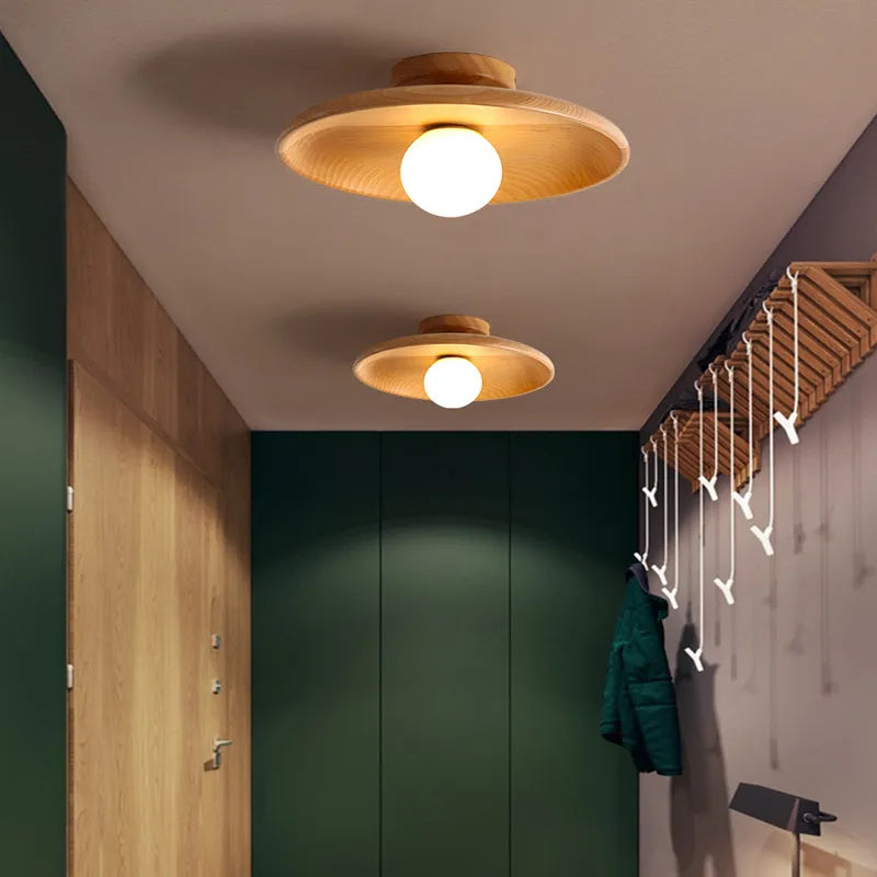 Scandinavian wooden ceiling light