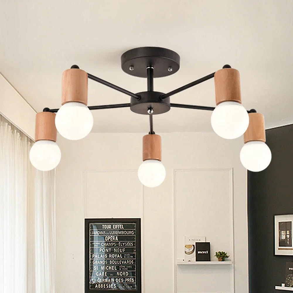 Modern raw metal industrial chandelier