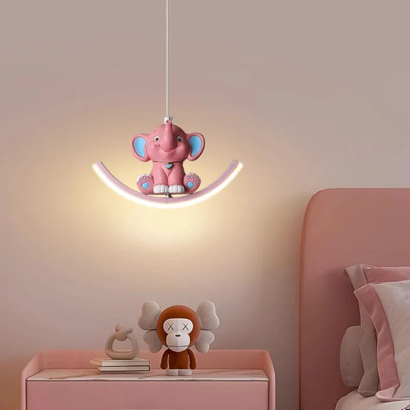 Cute animal chandeliers bedside lamps for children modern decoration