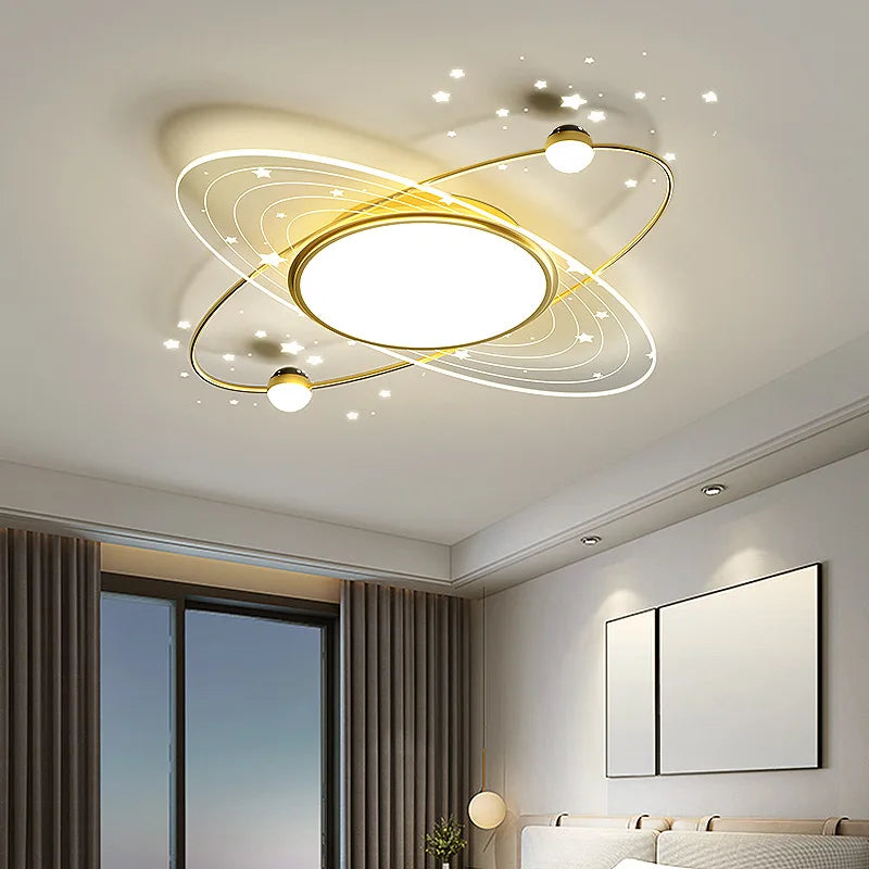 Modern Metallic Constellation Chandelier