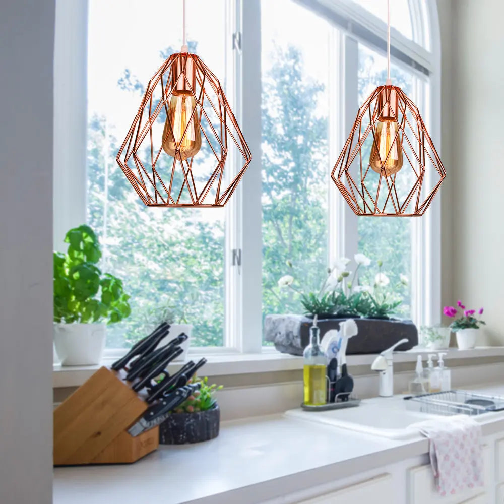 Elegant vintage industrial pendant light