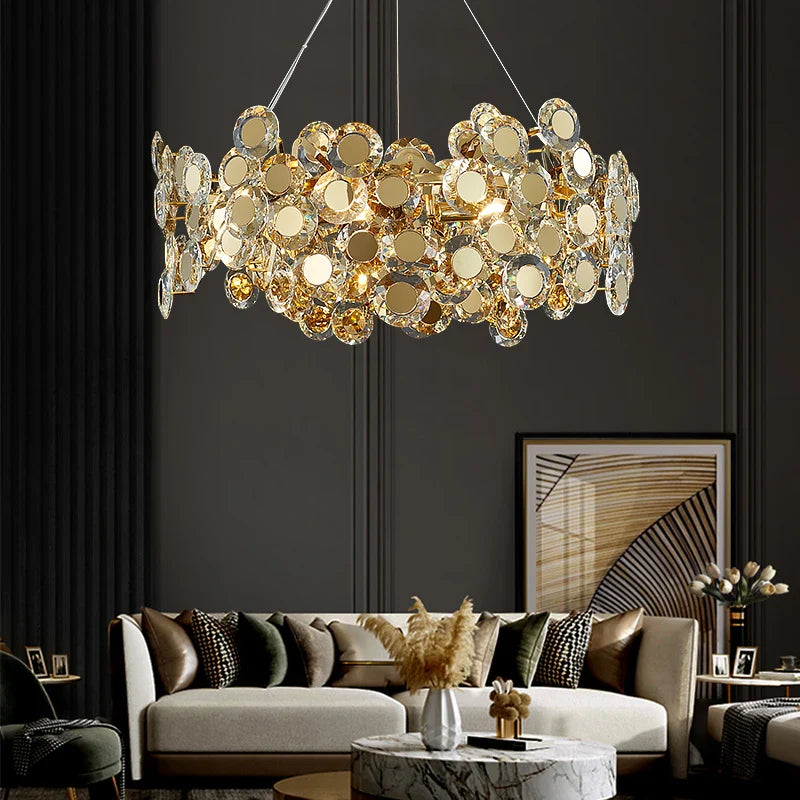 luxury sunflower glass chandelier creative design for modern space