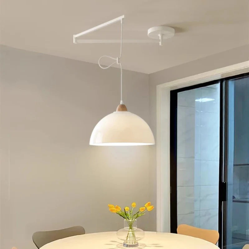 Sleek contemporary telescopic chandelier