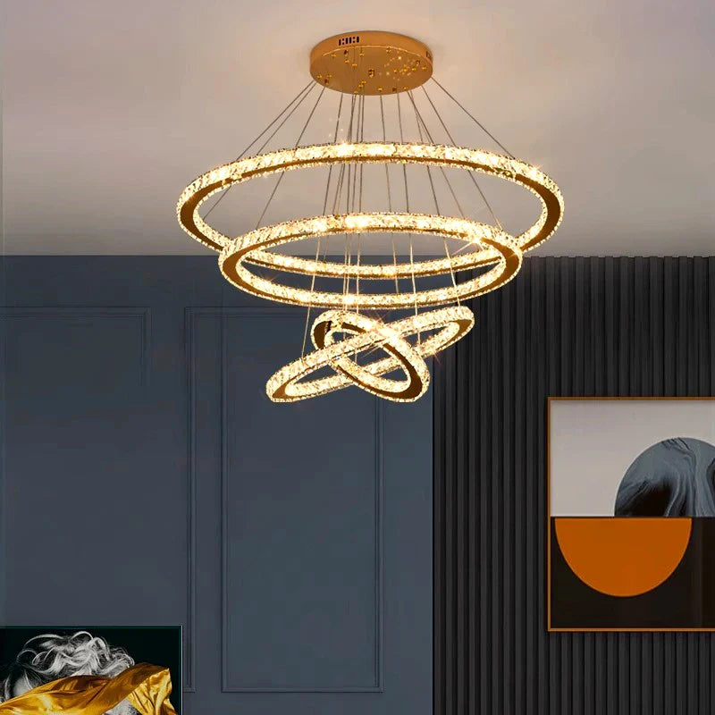 Modern Crystal Chandelier Indoor LED Pendant Lighting