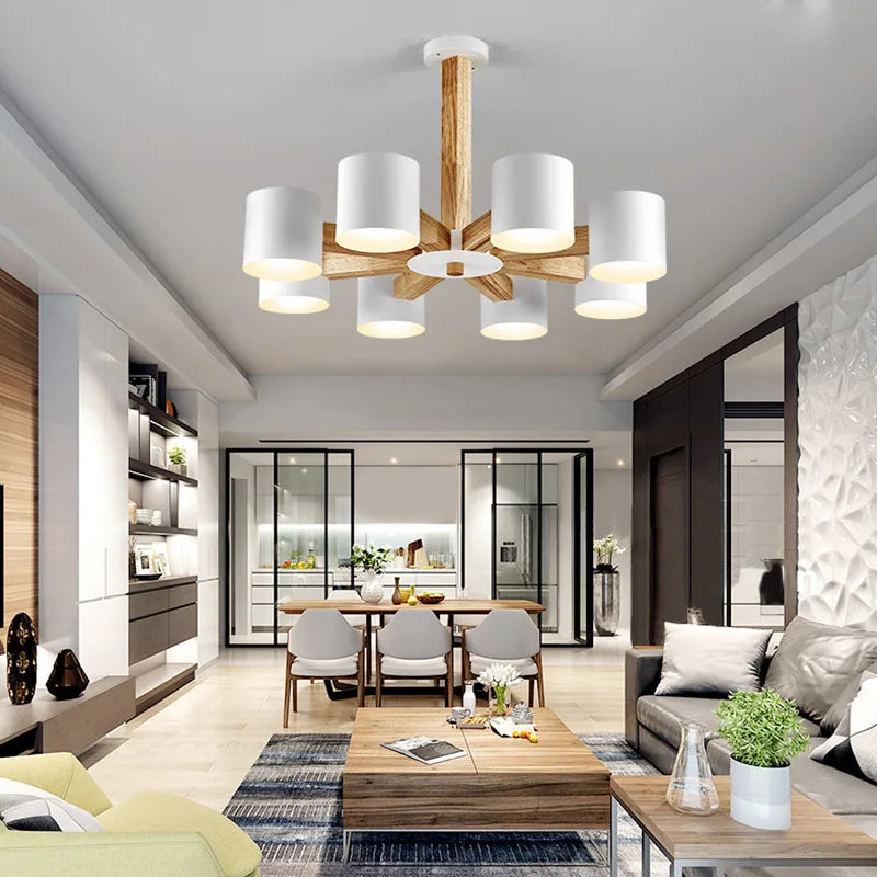 Elegant Nordic Style Wooden Pendant Light