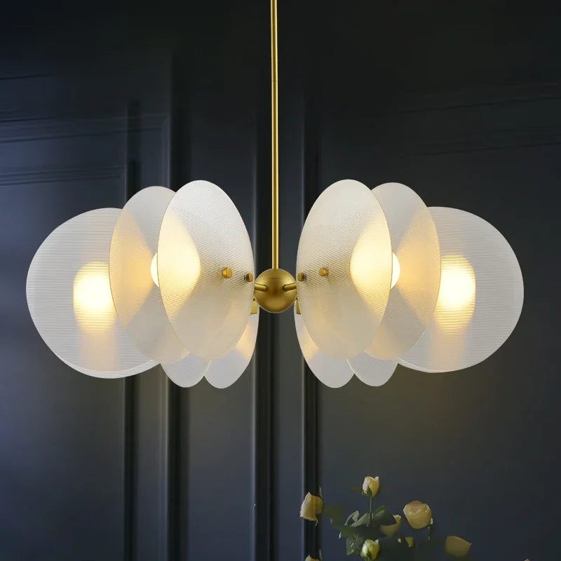 Scandinavian design glass LED chandelier