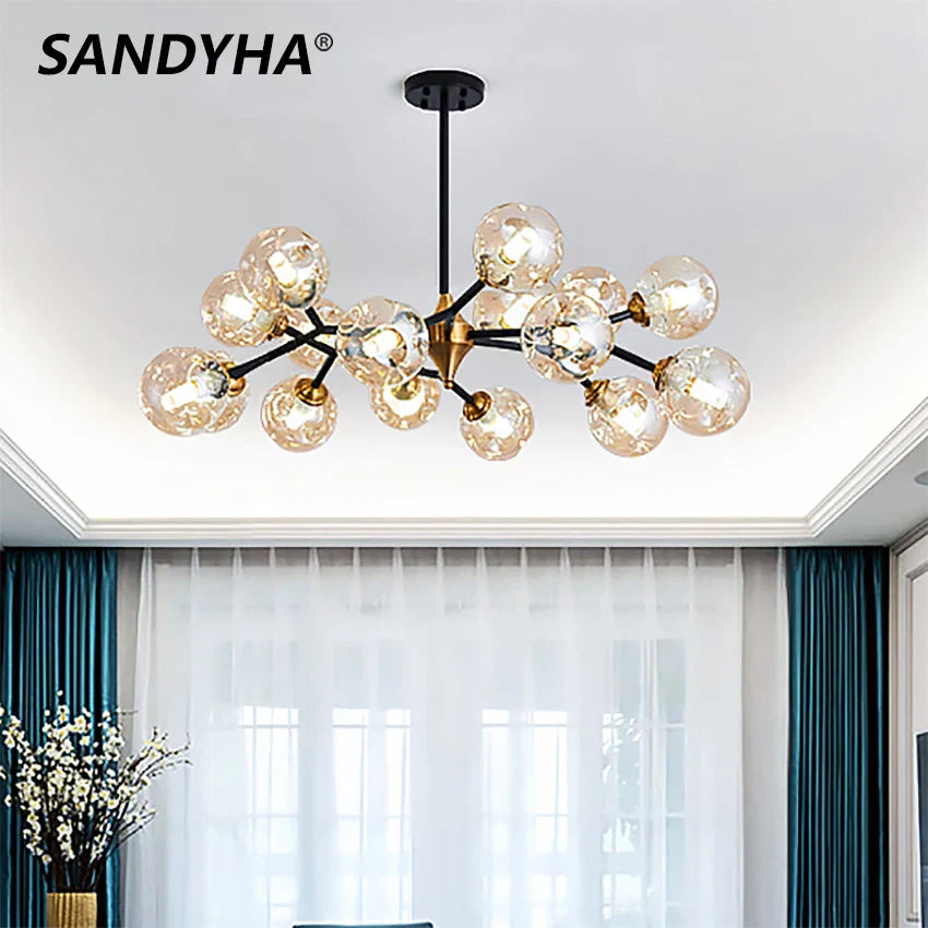Nordic design glass chandelier.