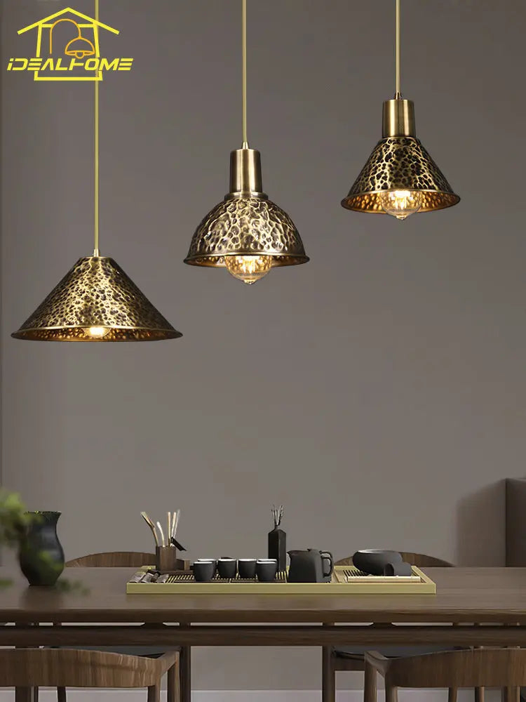 Chinese decorative copper chandelier for a zen ambiance