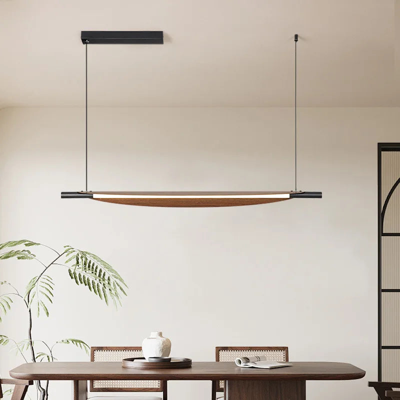 Minimalist metal chandelier with adjustable wires for bars and shops