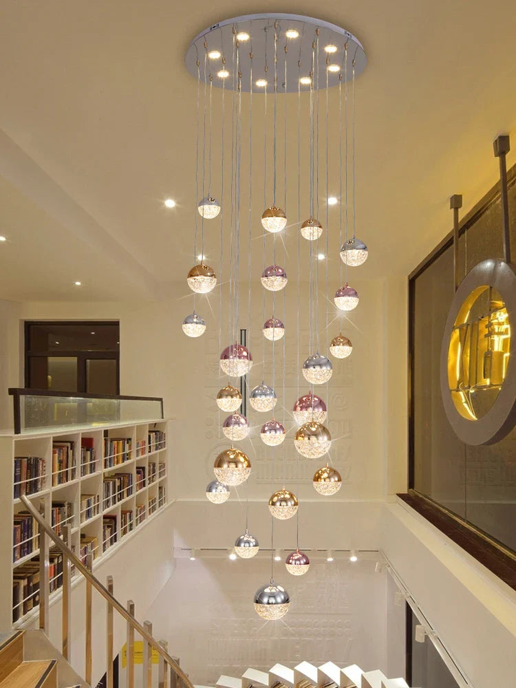 Modern acrylic ball chandelier for luxury indoor lighting