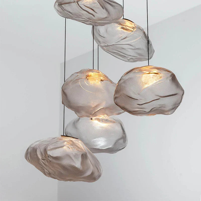 Modern glass chandelier for restaurant and clothing store