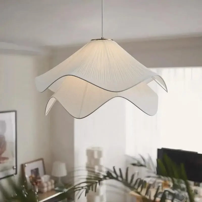 simple and comfortable Nordic-style pleated fabric chandelier