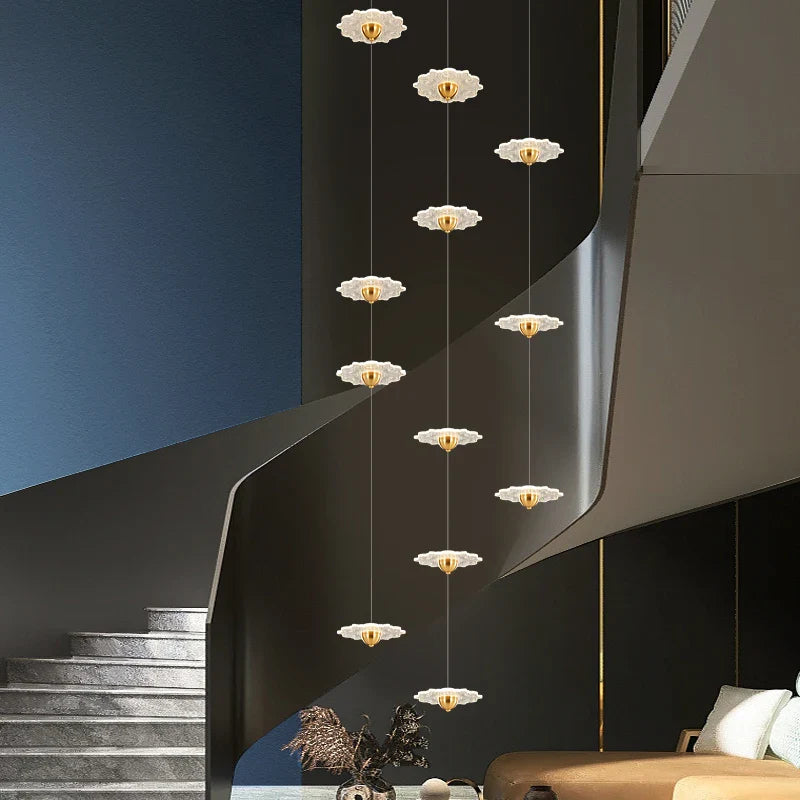 Modern and bright designer chandelier