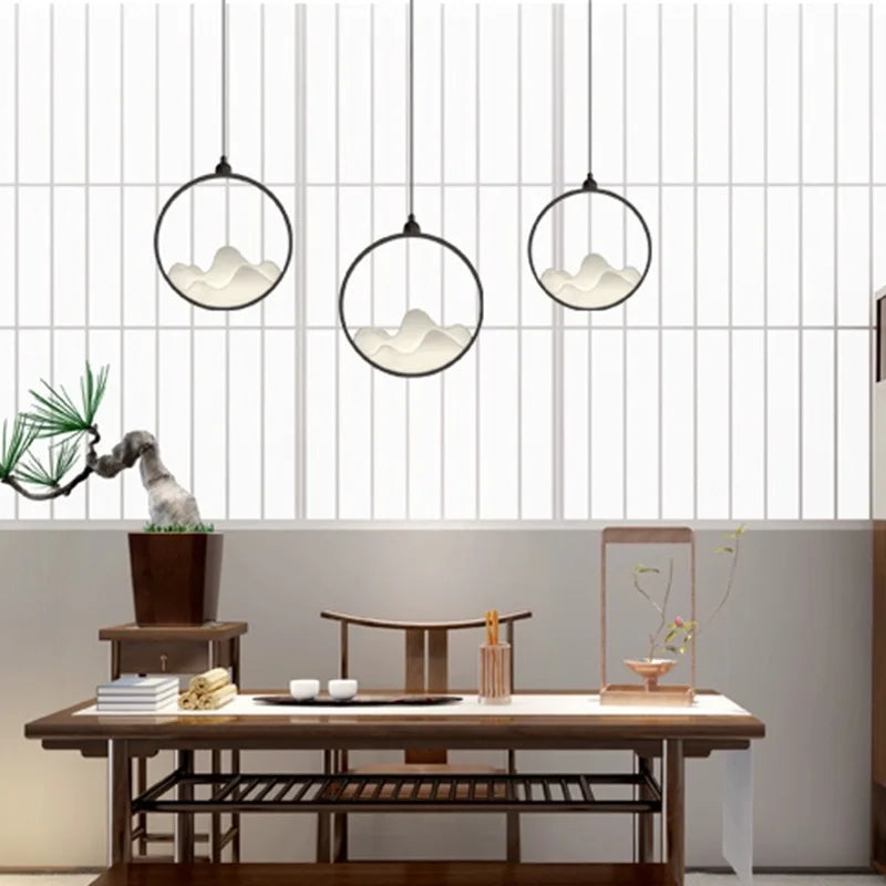 Retro Chinese iron decorative LED chandelier