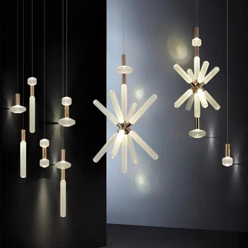 Modern design clear glass chandelier for commercial and private spaces
