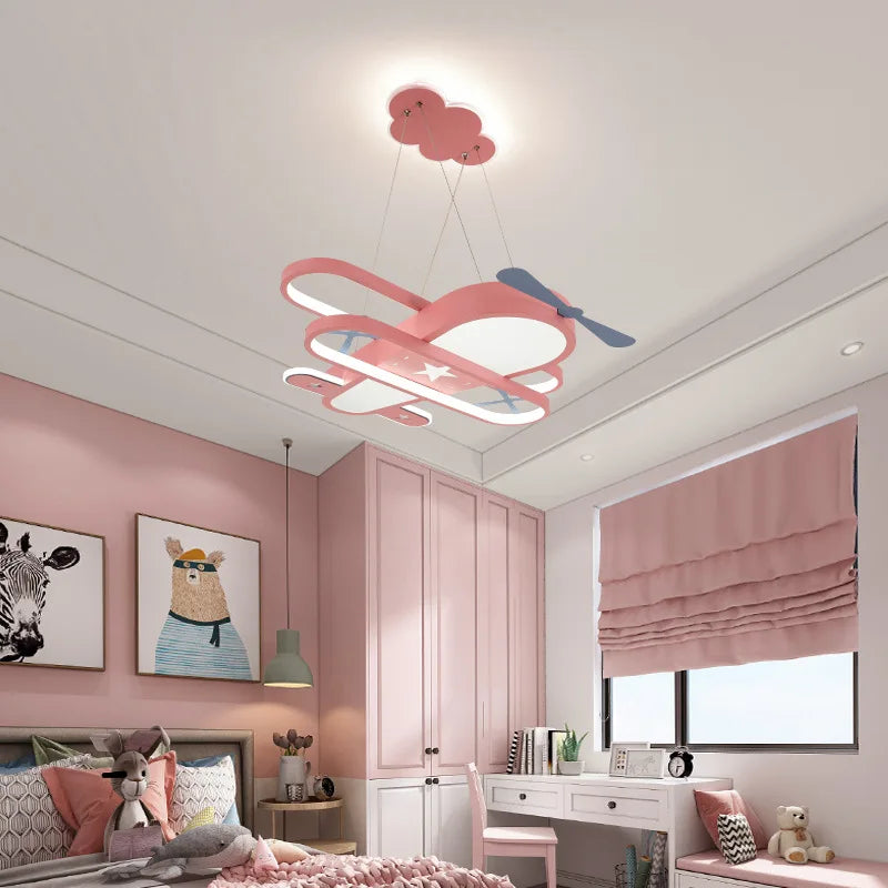airplane chandelier for children's room creative Nordic decor