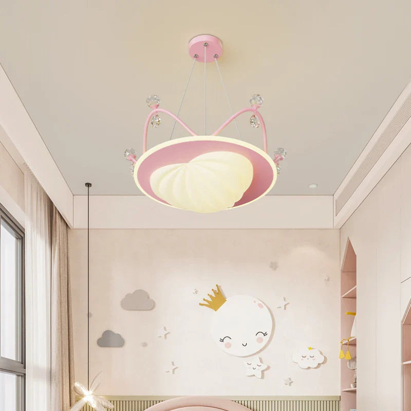 Romantic Crystal Cloud Chandelier for Children's Decorative Room