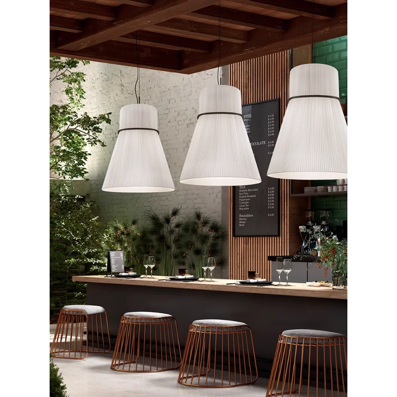 Designer Japanese fabric chandelier for restaurants and bars