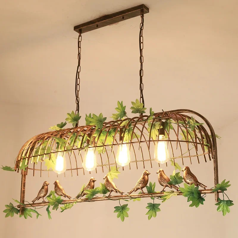 Creative retro industrial chandelier for potted plants