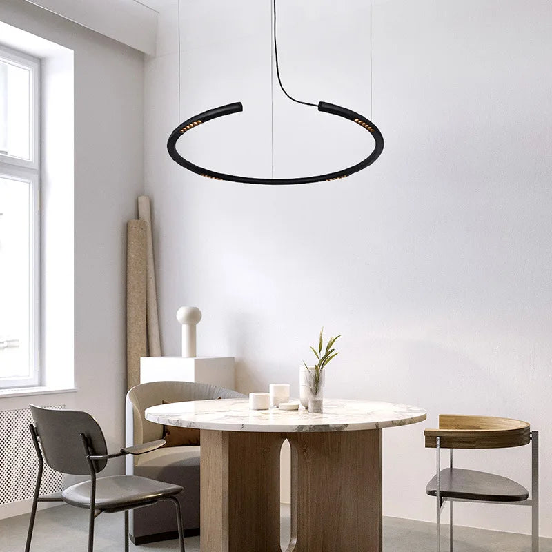 round pendant light with hand sensor and dimmer