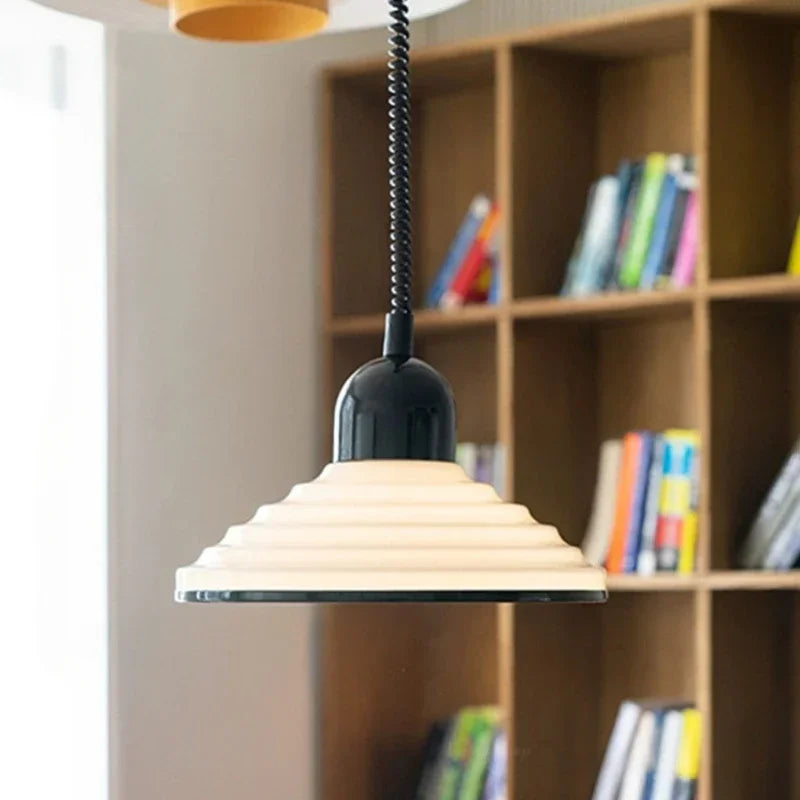 Nordic glass chandelier with vintage LED lighting