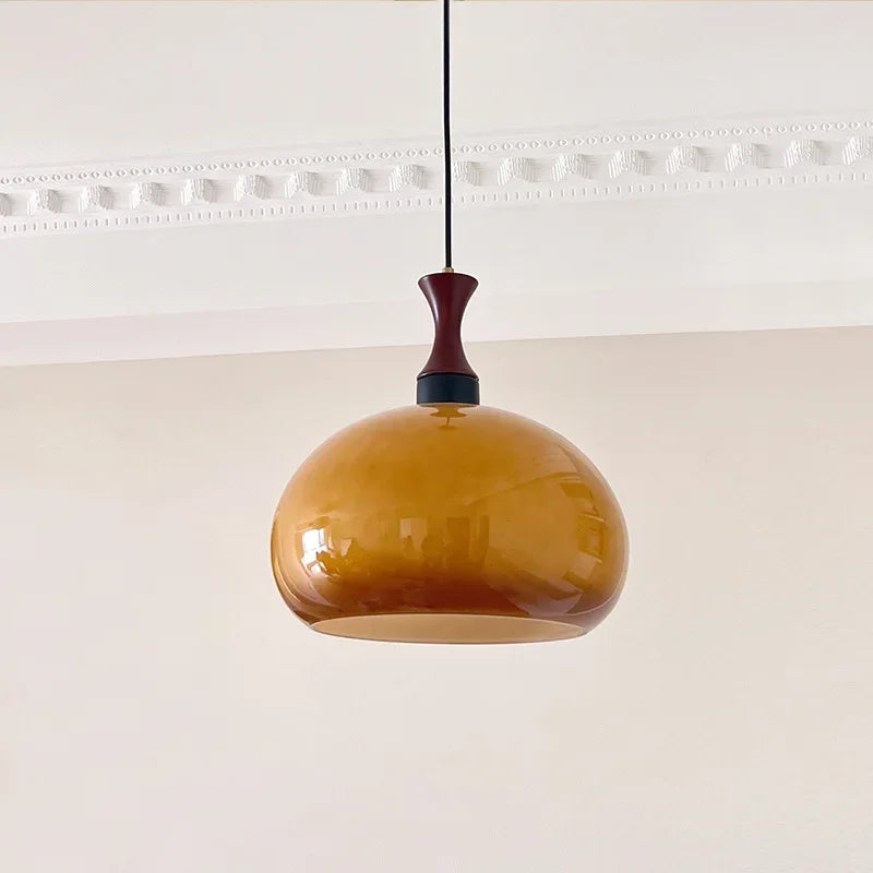 Retro Japanese Medieval Bauhaus Chandelier Glass Living Room Bedroom Office Bar