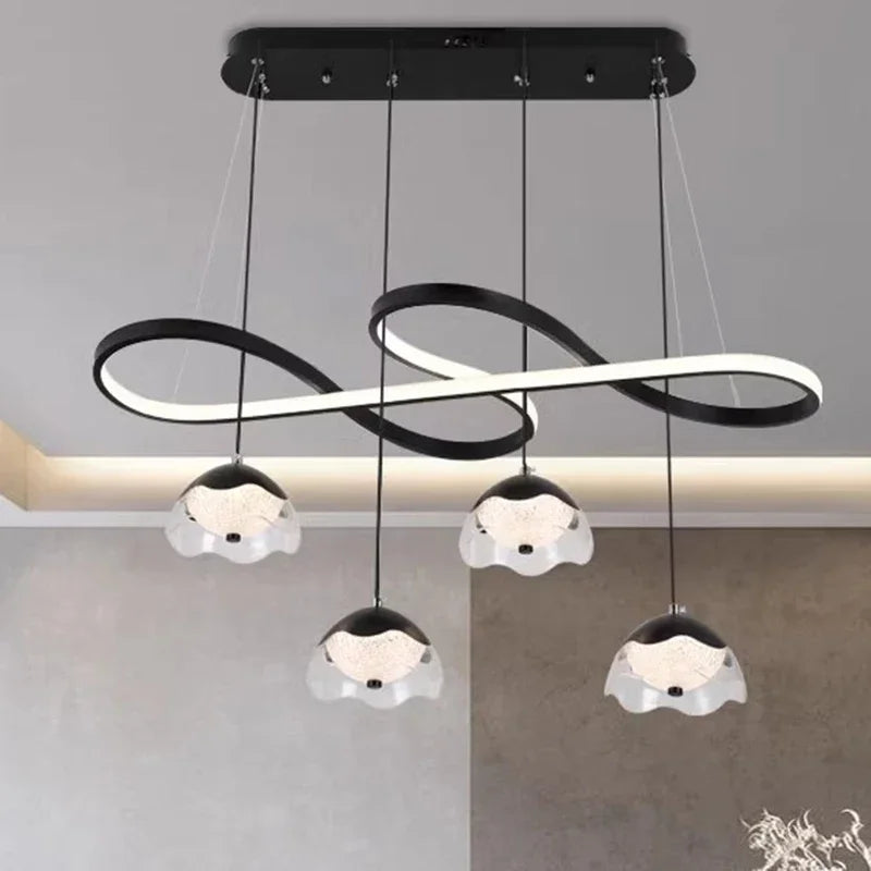 Modern decorative LED chandelier for indoor suspended lighting