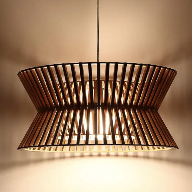 Solid wood chandelier, Northern European style, for interior lighting