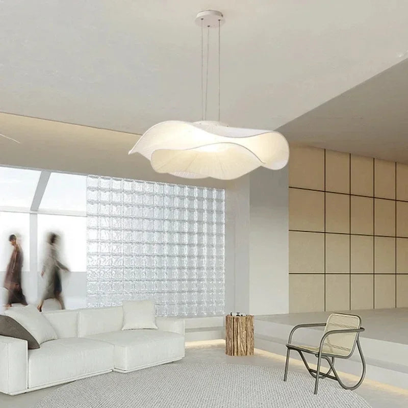 Nordic minimalist lotus leaf design fabric chandelier