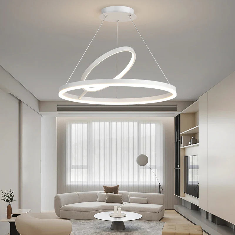 Modern Nordic simple style LED ring chandelier