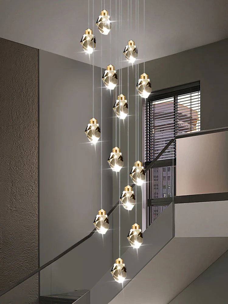 Nordic Loft Crystal Chandelier for Modern Interior