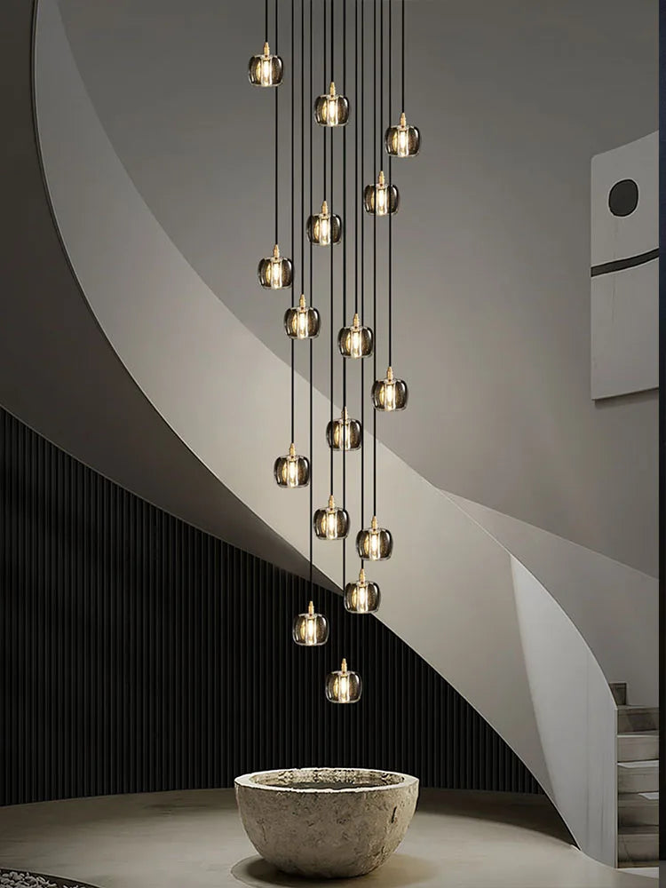 Modern black and gold chandelier elegant design LED lighting