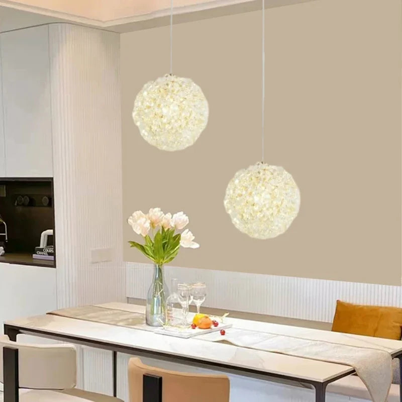 modern luxury artistic design crystal ball chandelier