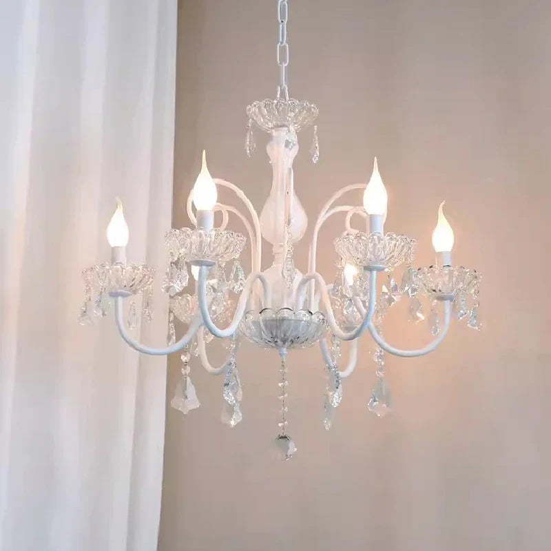 Romantic crystal chandelier for a modern child's bedroom