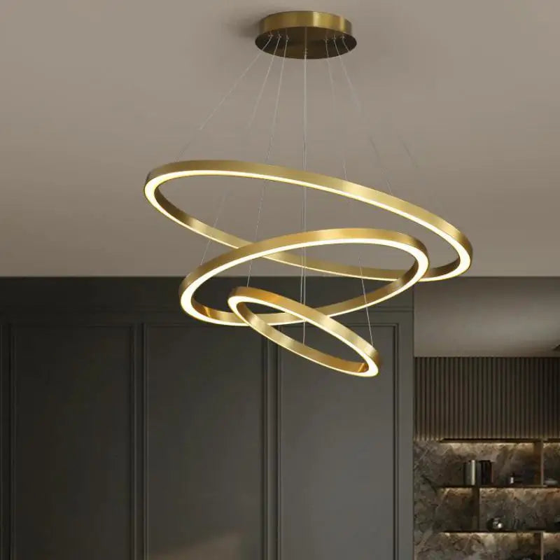 Circular Nordic LED Chandelier for Luxurious Interior Decor