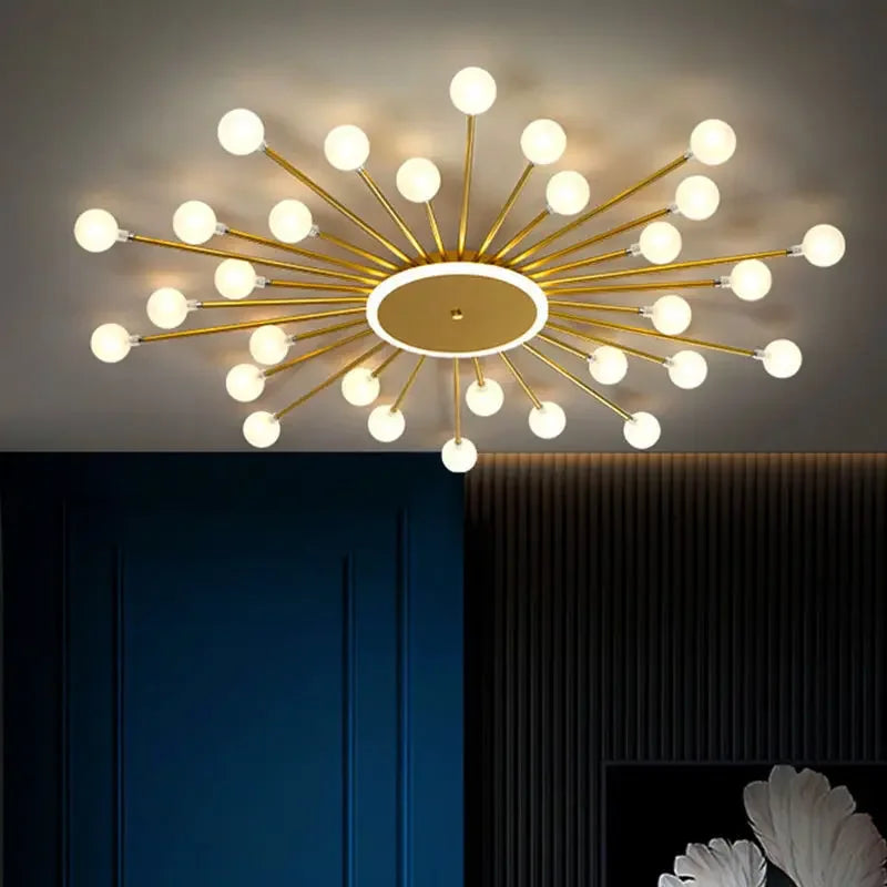 Bright and elegant contemporary design chandelier.