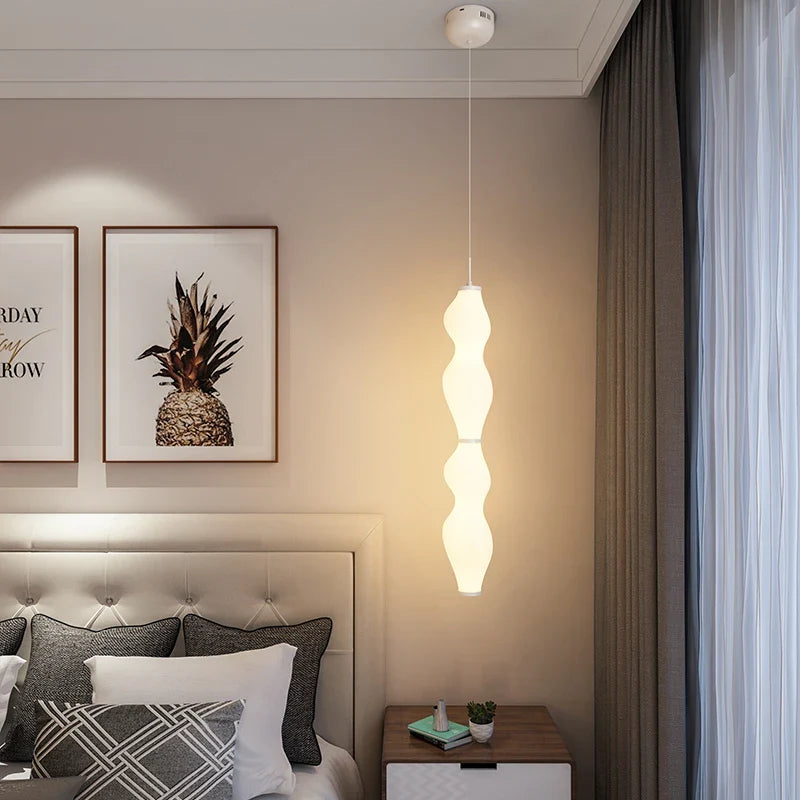 Custom tatami-style rotomolded bamboo Nordic chandelier