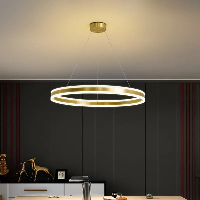 Modular circular designer chandelier