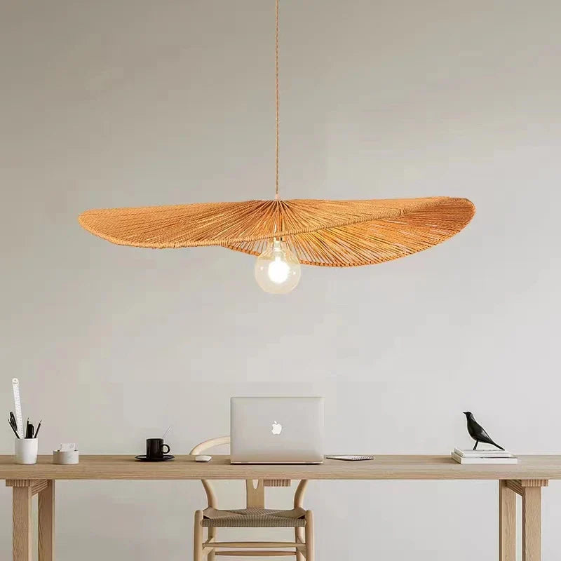 Simple modern retro creative Nordic hemp LED chandelier