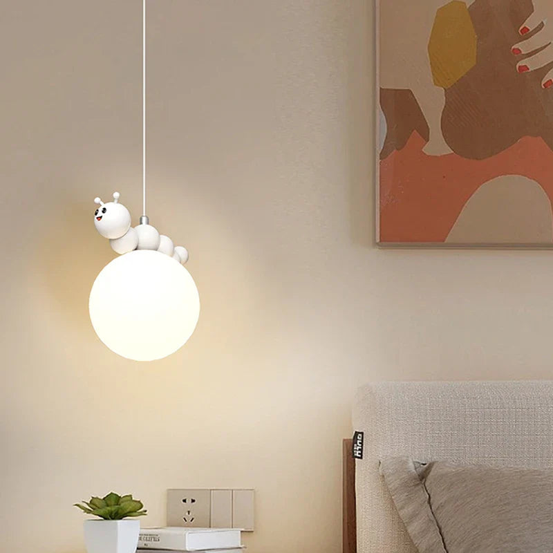 modern cartoon caterpillar planet creative children's chandelier