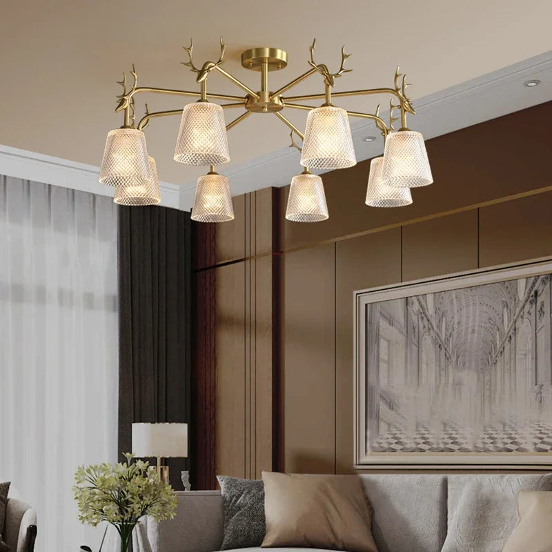 Handmade retro glass pendant light