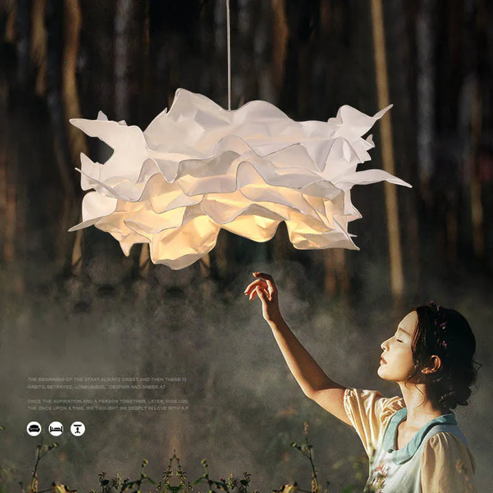 Refined White Paper Chandeliers