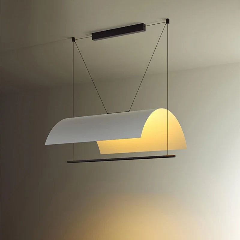 Unique chandelier, bright modern design