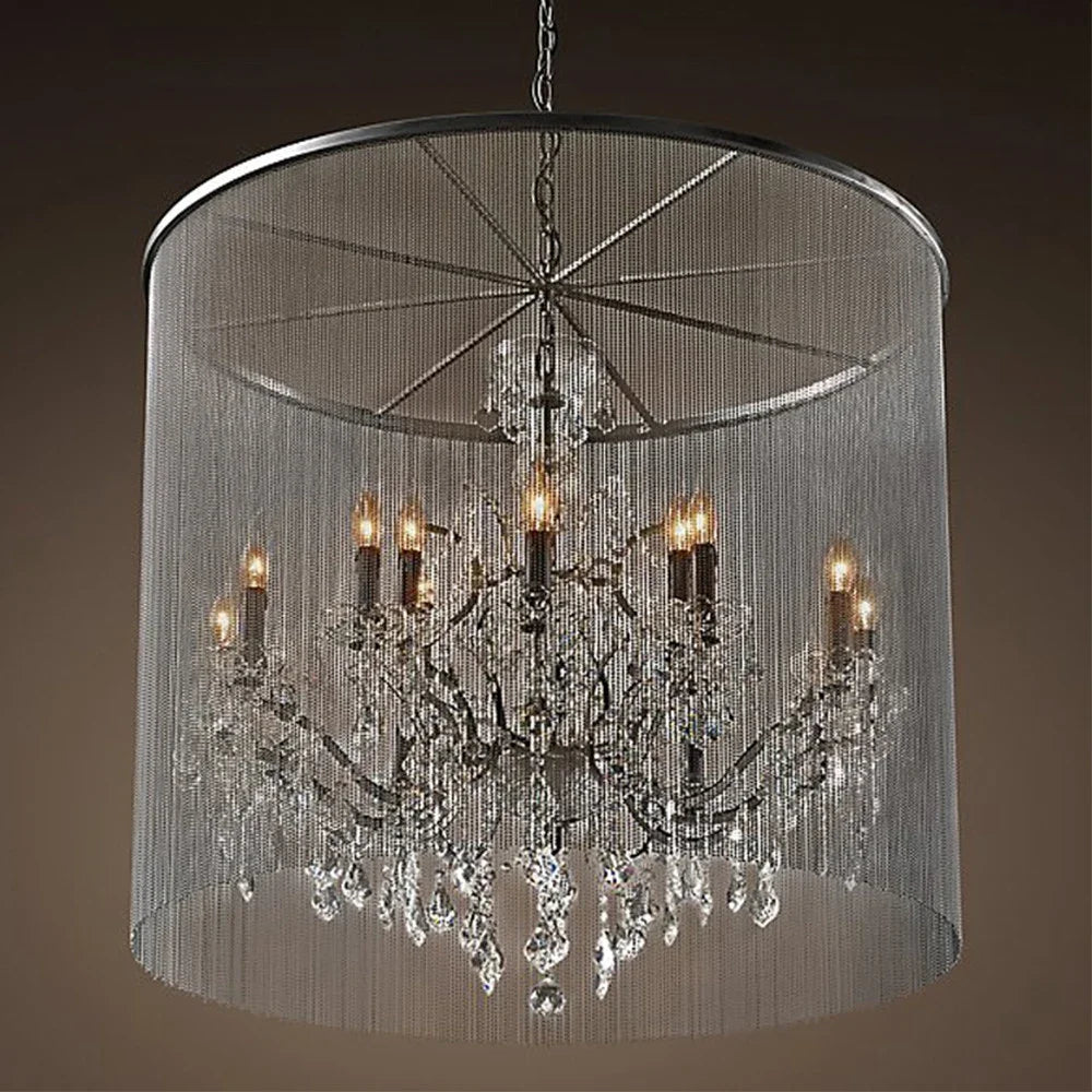 Elegant modern chandelier smoked crystals