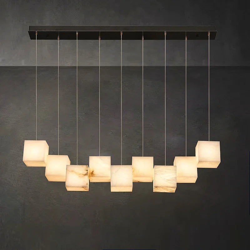 minimalist Chinese-style Spanish marble chandelier for an elegant interior