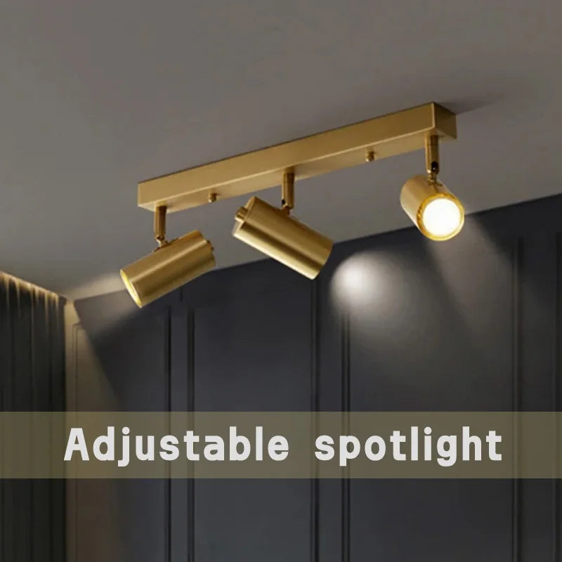 modern chandelier with LED spotlights for interiors