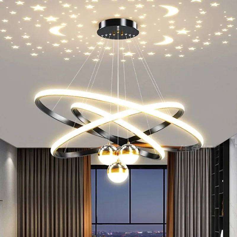 Romantic Celestial Galaxy LED Chandelier